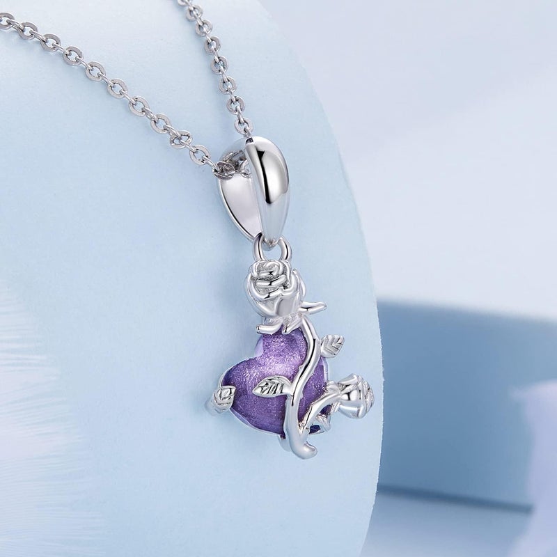 BABAMIA Store Rose Charm Heart Charms for Bracelets 925 Sterling Silver Bead Charm Fits Bracelets and Necklaces Paved with Cubic Zirconia Animal Skull Charm Dainty Halloween Charms Jewelry for Women Girls - Image 3